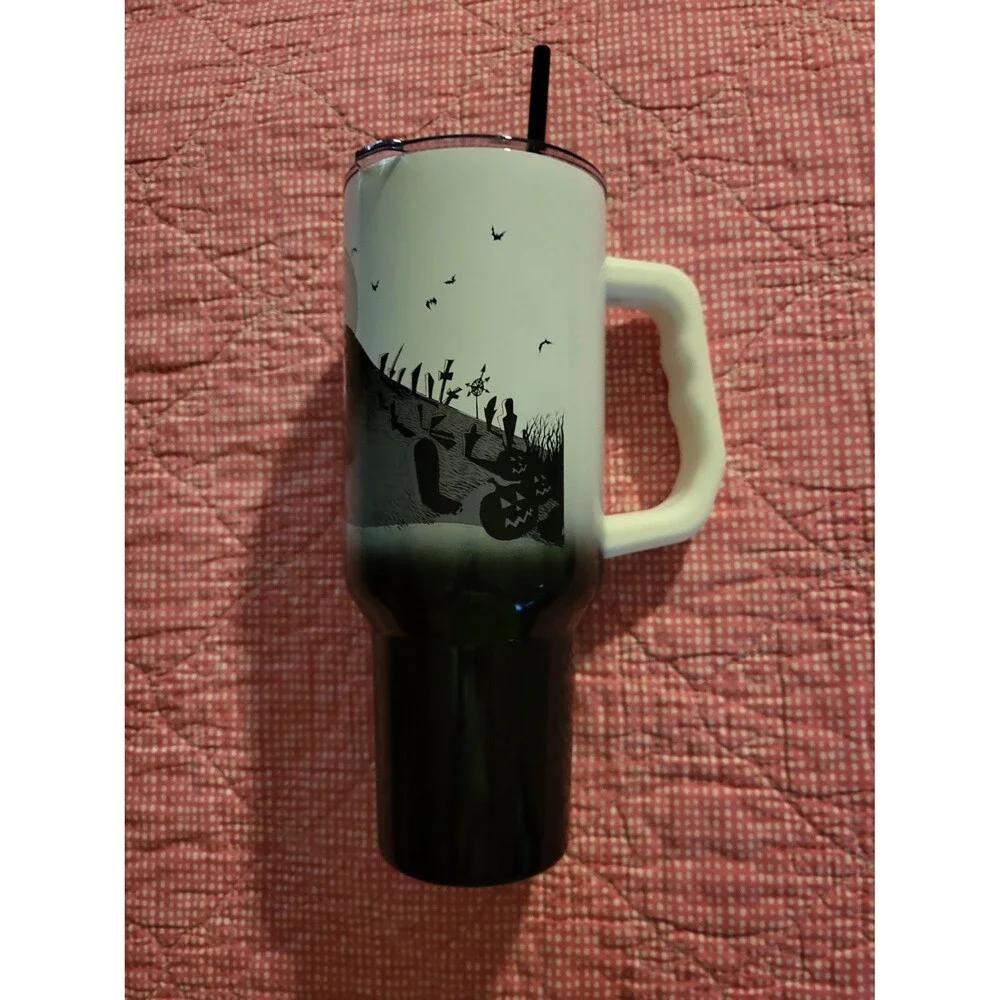 Nightmare Before Christmas Jack Skellington Tumbler with Straw